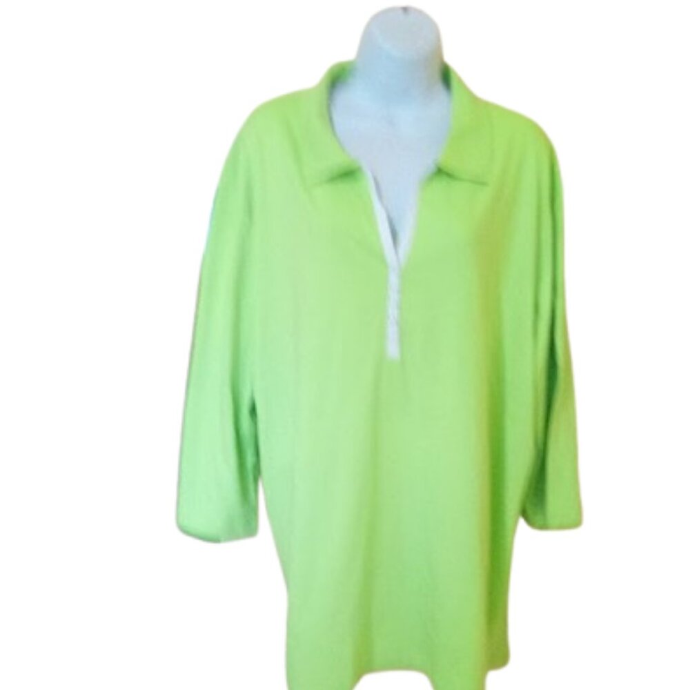 ---  Lime Green Polo Shirt 22 Wide